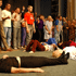 Saints lying on the pulpit after demons were cast out